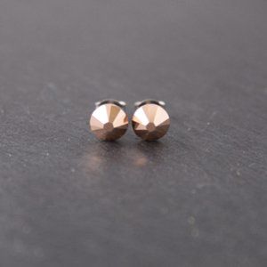 Rose Gold Austrian Crystal Stud Earrings